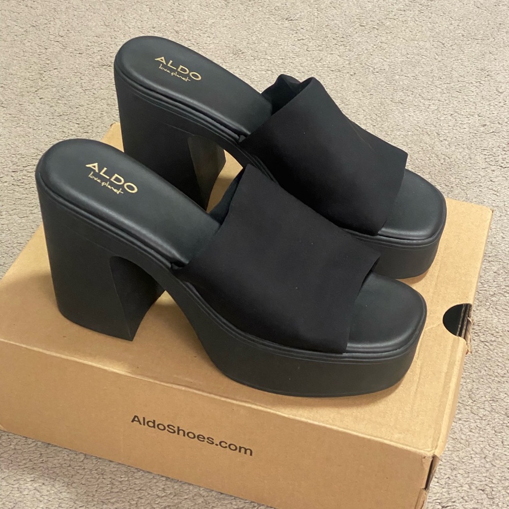 Black Platform Mules - ALDO “Maysee” Sandals